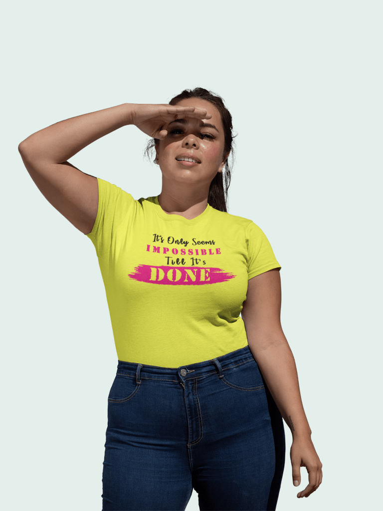 Seems Difficult Till it's Done - Custom Printed T-shirt